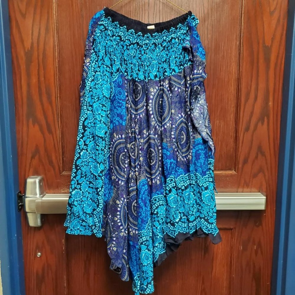 Floral Skirt with Ties